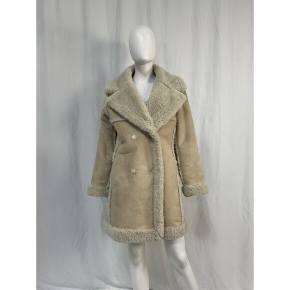 Simonmiller Midi Beige Polyester Jetz Coat Size S - Picture 2 of 5
